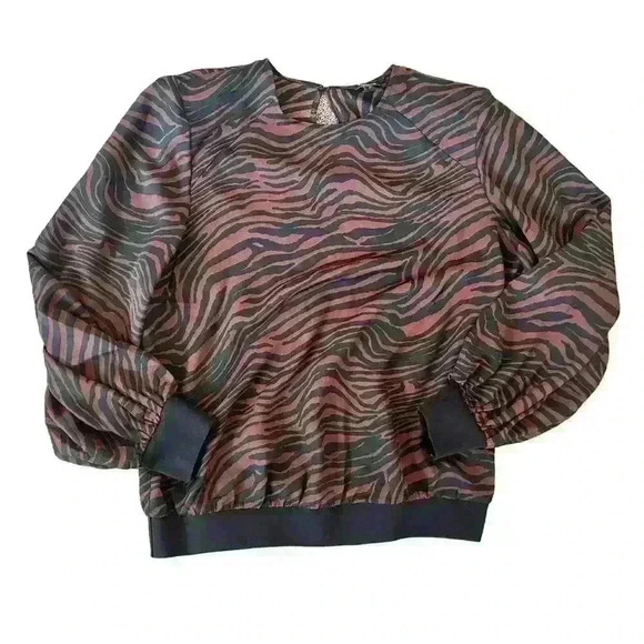 Express Zebra Striped Shirt size Medium - Picture 1 of 7